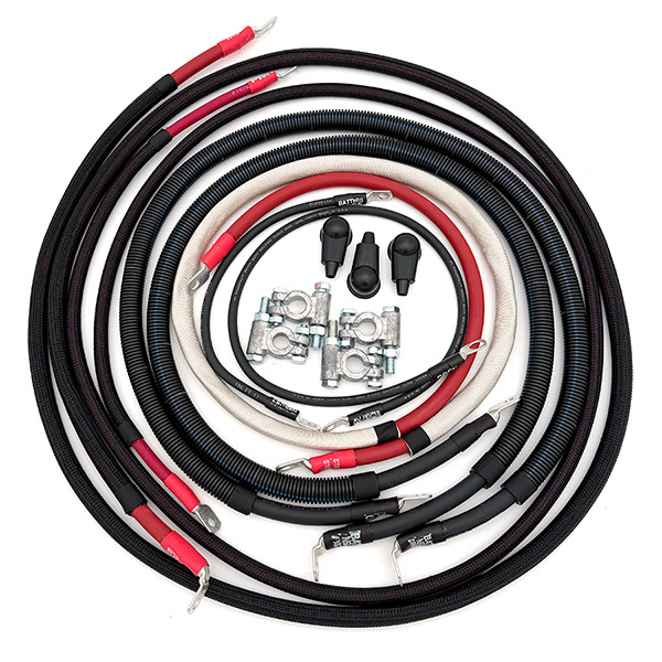 Battery Cable Kit - 2/0GA - Straight (Denso or other high torque) - 2011-2016 Ford 6.7L Power Stroke - F250/F350 - FPSD11-67-00G-ST