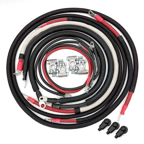 Battery Cable Kit - 1/0GA - 2006-2009 Dodge Cummins Diesel - 3rd Gen - DCMN06-I6-0G