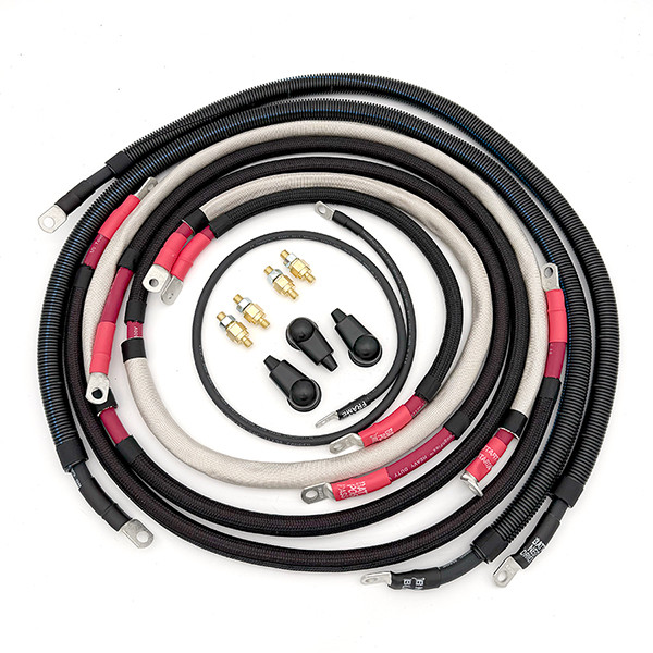 Battery Cable Kit - 1/0GA - 2007.5 - 2010 Chevy 6.6L LMM Duramax - CDMX07-66-0G