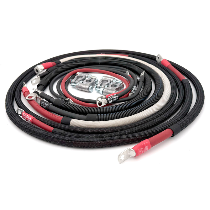 Battery Cable Kit - 2/0GA - HO Alternator - 2003-2005 Dodge Cummins Diesel - 3rd Gen - DCMN03-I6-00G-HO