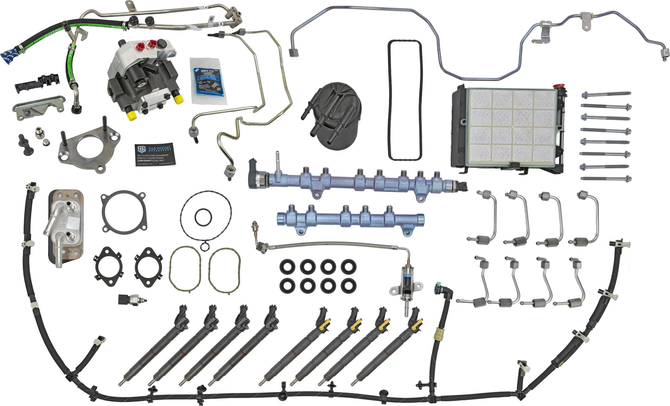 Alliant Power - Fuel Contamination Kit with DCR Pump - 2023-2026 Ford 6.7L Power Stroke - AP57031
