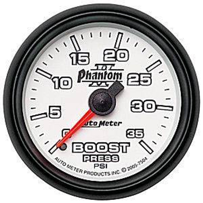 Auto Meter Gauges Auto Meter Phantom II Boost Gauge 35 psi 7504 