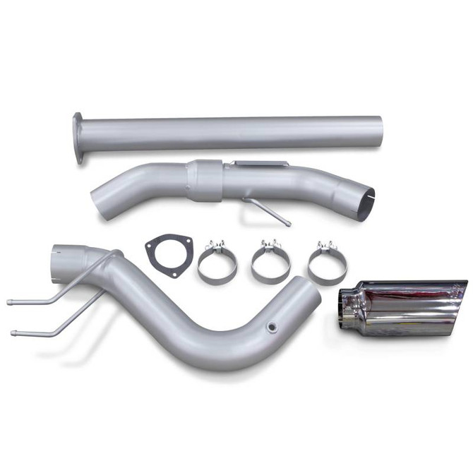 Banks - Monster Exhaust System Single Exit Chrome Ob Round Tip 2017-2019 Ford Super Duty 6.7L Diesel 49794