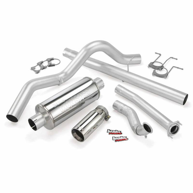 Banks - Monster Exhaust System Single Exit with Chrome Tip 
 94-97 Ford 7.3L CCLB 46299