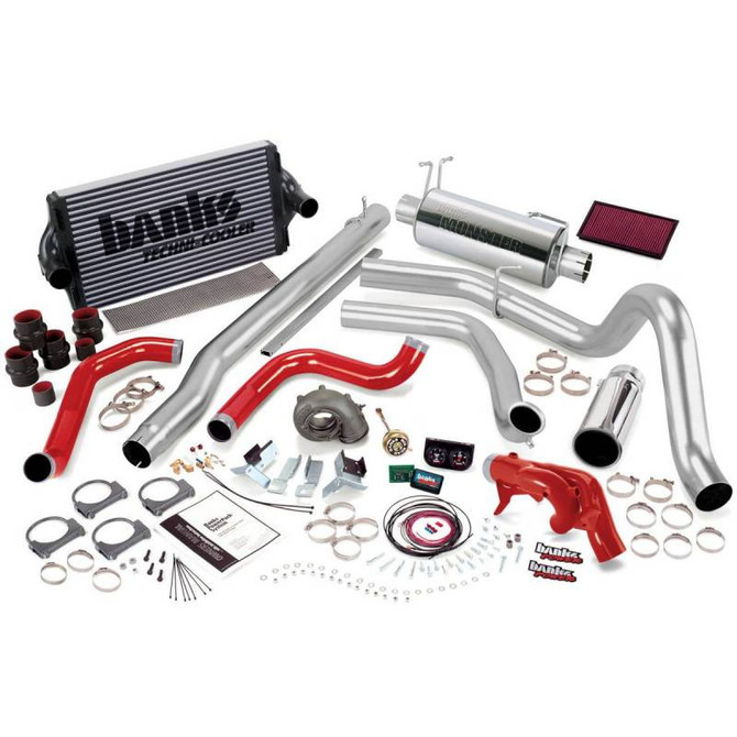 Banks Engineering Banks - PowerPack Bundle Complete Power System W/Single Exit Exhaust with Chrome Tip - 99 Ford 7.3L F250/F350 Manual Transmission 47528 