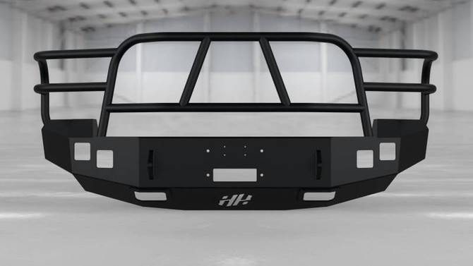 Hammerhead BLACK X-SERIES FRONT WINCH CAPABLE FULL BRUSHGUARD BUMPER - 2007-2010 SILVERADO 2500-3500 600-56-0057 