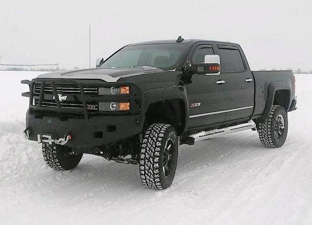 Hammerhead BLACK X-SERIES FRONT WINCH CAPABLE FULL BRUSHGUARD BUMPER - 2015-2019 SILVERADO 2500-3500 600-56-0277 