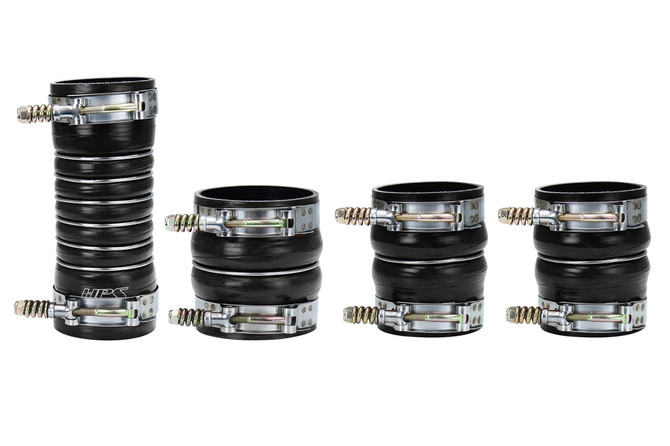 HPS Performance Products HPS - High Temp Aramid Reinforced Silicone Intercooler Hose Boots Kit (Black) - 2007-2010 Dodge Ram 6.7L 57-1569-BLK 