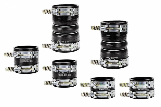 HPS Performance Products HPS - High Temp Reinforced Silicone Intercooler Hose Boots Kit - Late 1999 - 2003 Ford 7.3L 57-1539-BLK 