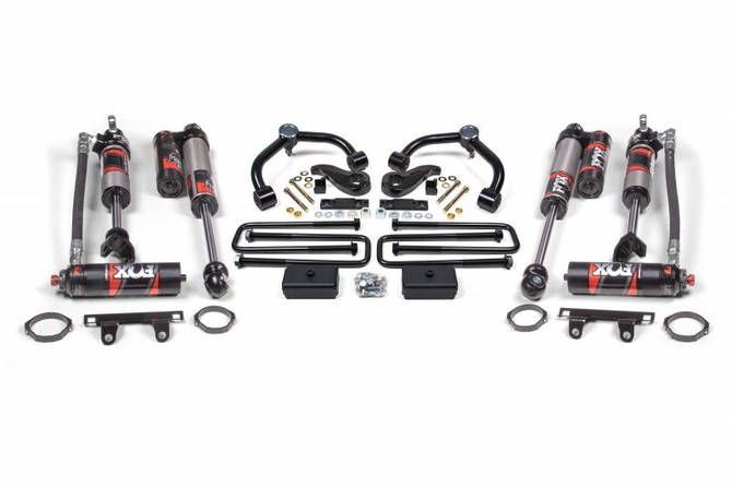 BDS - 3" UCA Lift System - FOX 2.5 Performance Elite Shocks - 2020-2024 GM 2500 / 3500 HD W/O Overload Springs 760FPE