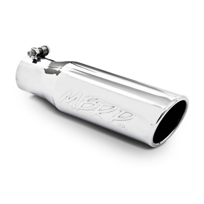 MBRP Exhaust MBRP  - Exhaust Tip - 3.5 Inch O.D. Angled Rolled End 2.5 Inch Inlet 12 Inch Length T5113 