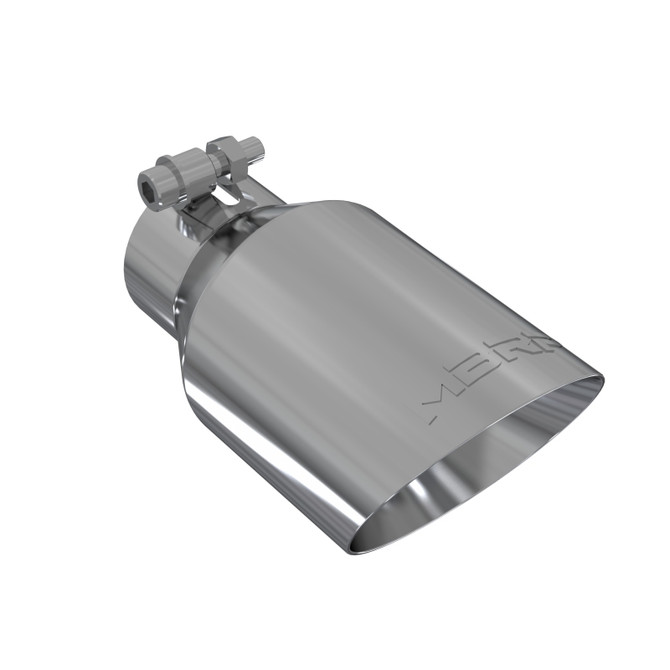 MBRP Exhaust MBRP  - Exhaust Tip - 4 Inch O.D. Dual Wall Angled End - 2.5 Inch Inlet 8 Inch Overall Length T5123 