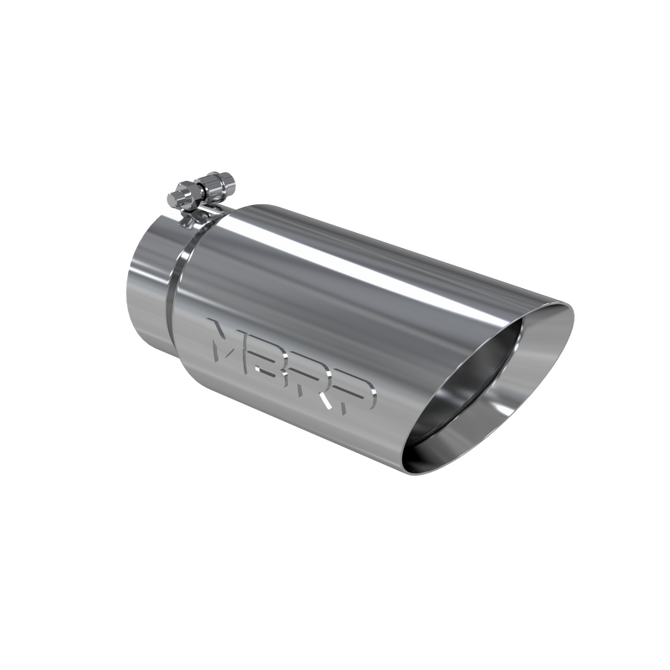 MBRP  - Exhaust Tip - 5 Inch O.D. Dual Wall Angled 4 Inch Inlet 12 Inch Length T5053
