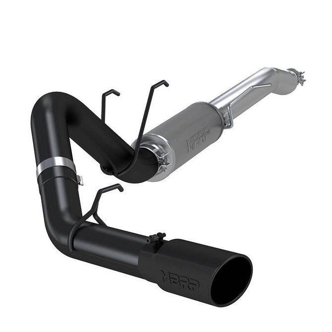 MBRP Exhaust MBRP Black Series - 4 Inch Resonator Back Single Side Exit Exhaust - 2017-2020 Ford F250/F350 6.2L 7.3L S5247BLK 