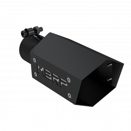 Black Dual Stainless Steel Exhaust Tip – 2.4" Inlet, 2.5" Outlet, 3-Bolt Universal Clamp-On
