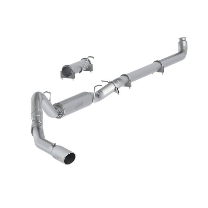 MBRP Installer Series - 4 Inch - AL - Single Side Exit Exhaust - 2001-2007 Silverado/Sierra 2500/3500 6.6L Duramax EC/CC S6004AL