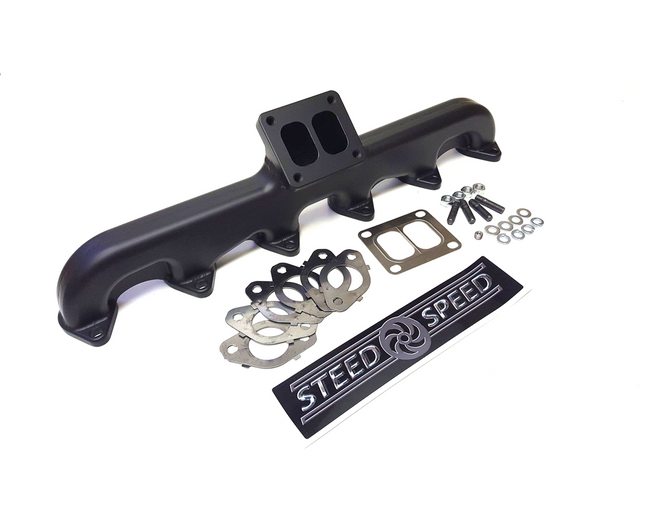 Steed Speed Performance Exhaust Manifold - T3 24V Angled - 1998.5-2002 Cummins 5.9L 24V T324VANG