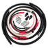 Battery Cable Kit - 2/0GA - Straight (Denso or other high torque) - w/Black Red/Spyder Wrap - 1999-2003 Ford 7.3L Power Stroke - F250/F350 - FPSD99-73-00G-ST-RBR
