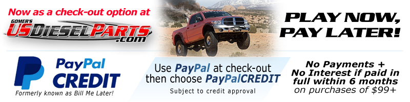 USDieselParts.com now uses BillMeLater - a PayPal service