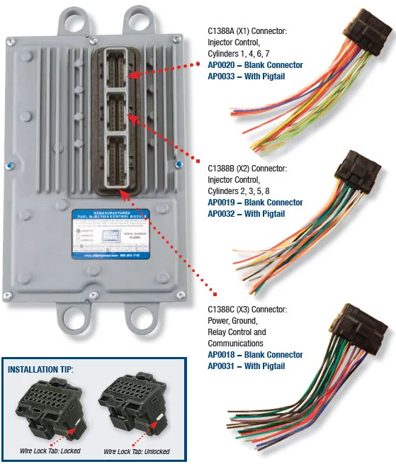 Ford 6.0L Power Stroke FICM Connector Chart