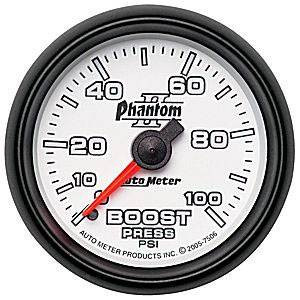 Auto Meter Phantom II Boost Gauge 100 psi for Performance Use