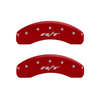 MGP Caliper Covers R/T Logo Red Finish Silver Characters (13-16 Ram 1500) 55001SRT1RD