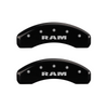 MGP Caliper Covers Ram Logo Black Finish Silver Characters (11-16 Ram 1500) 55001SRAMBK