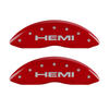 MGP Caliper Covers Hemi Logo Red Finish Silver Characters (11-14 Ram 1500) 55001SHEMRD