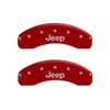 MGP Caliper Covers MGP Logo Red Finish Silver Characters (05-10 Grand Cherokee/Commander) 42002SJEPRD