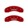 MGP Caliper Covers GMC Logo Red Finish Silver Characters (14-16 Sierra 1500) 34208SGMCRD