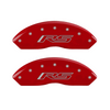MGP Caliper Covers Gen 6 RS Logo Red Finish Silver Characters (2016 - 2023 Camaro 2.0L / 3.6L) 14240SRS5RD