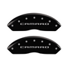 MGP Caliper Covers Gen 6 Camaro & RS Logo Black Finish Silver Characters (16-17 Camaro) 14240SCR5BK