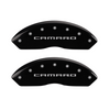 MGP Caliper Covers Gen 6 Camaro Logo Black Finish Silver Characters (16-17 Camaro) 14240SCA5BK