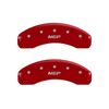 MGP Caliper Covers MGP Logo Red Finish Silver Characters (10-15 Camaro) 14033SMGPRD