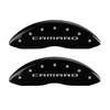 MGP Caliper Covers Gen 5 Camaro Logo Black Finish Silver Characters (10-15 Camaro) 14033SCA5BK