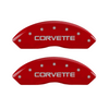 MGP Caliper Covers C4 Logo Red Finish Silver Characters (88-96 Corvette) 13013SCV4RD