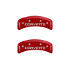 MGP Caliper Covers C4 Logo Red Finish Silver Characters (1988 - 1996 Corvette) 13013SCV4RD