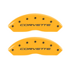 MGP Caliper Covers C5 Logo Yellow Finish Black Characters (97-04 Corvette) 13007SCV5YL