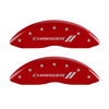 MGP Caliper Covers Charger II Logo Red Finish Silver Characters (11-16 Charger) 12181SCH1RD