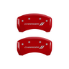 MGP Caliper Covers Charger II Logo Red Finish Silver Characters (11-16 Charger) 12181SCH1RD