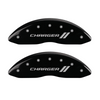 MGP Caliper Covers Charger II Logo Black Finish Silver Characters (11-16 Charger) 12181SCH1BK