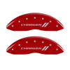 MGP Caliper Covers Charger II Logo Red Finish Silver Characters (11-16 Charger) 12162SCH1RD