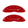 MGP Caliper Covers Dodge II Logo Red Finish Silver Character (2005 - 2010 Charger / 2009 - 2010 Challenger) 12005SDD3RD