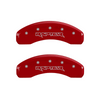 MGP Caliper Covers Raptor Logo Red Finish Silver Characters (12-14 F150 Raptor) 10219SRPTRD