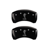 MGP Caliper Covers Tiffany Snake Logo Black Finish Silver Characters (15-17 Mustang GT) 10200SSNKBK