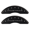 MGP Caliper Covers 2015 Mustang & 5.0 Logo Matte Black Finish Silver Characters (15-17 Mustang GT) 10200SM52MB