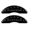 MGP Caliper Covers Mustang & GT 2015 Logo Black Finish Silver Characters (15-17 Mustang GT) 10200S2MGBK