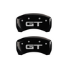 MGP Caliper Covers Mustang & GT 2015 Logo Black Finish Silver Characters (15-17 Mustang GT) 10200S2MGBK