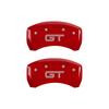 MGP Caliper Covers Mustang & GT S197 Logo Red Finish Silver Characters (2005 - 2009 Mustang GT) 10197SMG2RD