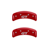 MGP Caliper Covers Mustang & GT SN95 Logo Red Finish Silver Characters (99-04 Mustang GT) 10095SMG1RD